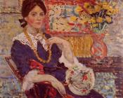 莫里斯 巴西 加斯特 : Le Rouge, Portrait of Miss Edith King